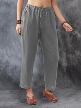 Load image into Gallery viewer, Stretch linen and cotton bandage pants for women
