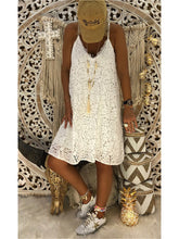 Load image into Gallery viewer, Vestido feminino de renda com decote em V