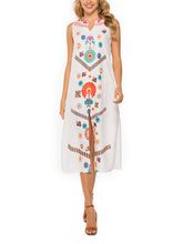 Load image into Gallery viewer, Vestido feminino boêmio estampado sem mangas