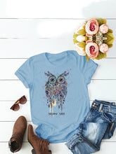 Load image into Gallery viewer, t-shirt de manga curta com estampa de coruja dos dias dos sonhos