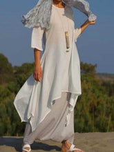 Load image into Gallery viewer, Long sleeve loose fit linen dress