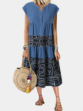 Load image into Gallery viewer, Women's Vintage Sleeveless Printed Patchwork Loose Dress