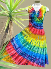 Load image into Gallery viewer, Vestido feminino com efeito laço e tie-dye