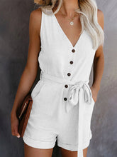 Load image into Gallery viewer, Mono de mujer con cordones y cuello de pico