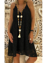 Load image into Gallery viewer, Vestido feminino de renda com decote em V