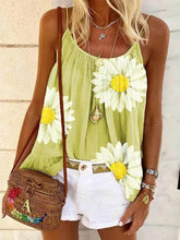 Load image into Gallery viewer, Colete feminino elegante moda com estampa margarida redonda decote