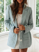 Load image into Gallery viewer, Women's cotton and linen blazer