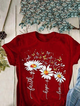 Load image into Gallery viewer, Floral butterfly print T-shirt