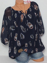 Load image into Gallery viewer, Sleeveless shirt top with feather print