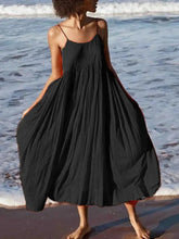 Load image into Gallery viewer, Solid color bohemian dress for women
