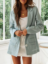 Load image into Gallery viewer, Women's cotton and linen blazer