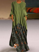 Load image into Gallery viewer, Vestido estampado de dos piezas falso irregular para mujer