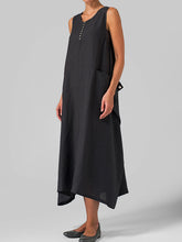 Load image into Gallery viewer, Asymmetric Double Pocket Hem Dresses