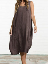 Load image into Gallery viewer, Long loose cotton and linen skirt