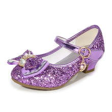 Load image into Gallery viewer, Girl's bow tie sequins shoes