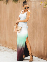 Load image into Gallery viewer, Vestido feminino gradiente dividido