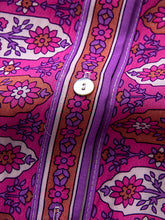 Load image into Gallery viewer, Vestido curto boêmio estampado retrô abotoado
