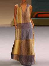 Load image into Gallery viewer, Women's V-Neck Sleeveless Dress