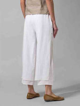 Load image into Gallery viewer, Casual cotton and linen trousers Wide leg trousers