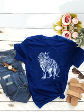 Load image into Gallery viewer, Wolf print short sleeve t-shirt