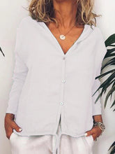 Load image into Gallery viewer, Camisa casual de manga comprida com capuz para mulheres
