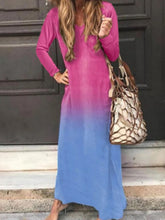 Load image into Gallery viewer, Vestido casual de manga larga de talla grande para mujer