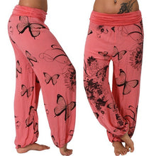 Load image into Gallery viewer, Mariposa pantalones casuales holgados cómodos de cintura media