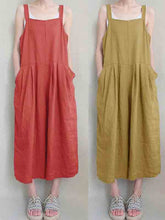 Load image into Gallery viewer, Casual cotton and linen jumpsuit