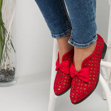 Load image into Gallery viewer, Women's Cut Out Bow Toe Sandals