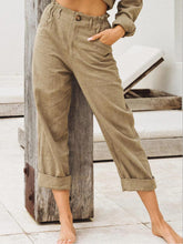 Load image into Gallery viewer, Women's cotton and linen baggy pants