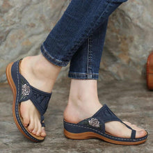 Load image into Gallery viewer, SANDALIAS CUÑAS COMFY BORDADO