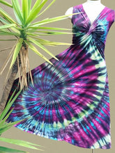 Load image into Gallery viewer, Vestido feminino com efeito laço e tie-dye