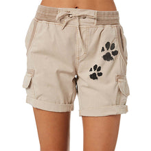 Load image into Gallery viewer, Women's Shorts with Dog Paw Print