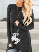 Load image into Gallery viewer, Camiseta com bainha cruzada irregular e listras em cetim com estampa elefante