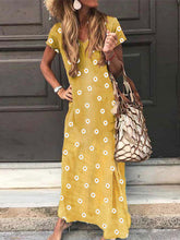 Load image into Gallery viewer, Women's V Neck Short Sleeve Dress