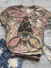 Load image into Gallery viewer, Camiseta de manga corta con estampado animal multicolor