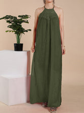 Load image into Gallery viewer, Vestido feminino com recortes em algodão e renda rendada