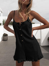Load image into Gallery viewer, Ruffled cotton and linen jumpsuit