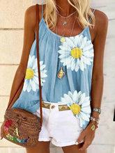 Load image into Gallery viewer, Colete feminino elegante moda com estampa margarida redonda decote