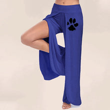 Load image into Gallery viewer, Dog Paw Wide Leg Side Slit Flowy Yoga Pants
