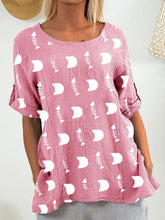 Load image into Gallery viewer, Women's cotton and hemp short sleeve top