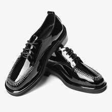 Load image into Gallery viewer, Black / Brown Patent Leather Oxfords