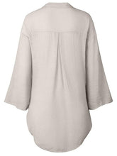 Load image into Gallery viewer, Camisa Irregular Feminina com Arco Simples de Breasted