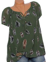 Load image into Gallery viewer, V-neck short sleeve casual shirt