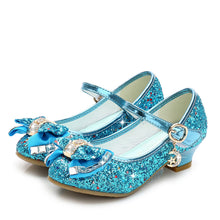 Load image into Gallery viewer, Girl's bow tie sequins shoes