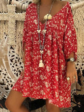 Load image into Gallery viewer, Women's Loose V-Neck Dress