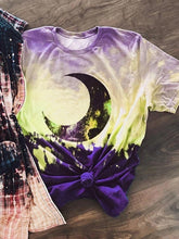 Load image into Gallery viewer, Camiseta feminina de manga curta estampada lua