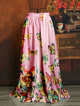 Load image into Gallery viewer, Long skirt with butterfly print