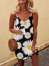 Load image into Gallery viewer, Vestido feminino elegante com estampa margarida