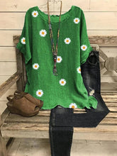 Load image into Gallery viewer, Camiseta casual estampada Daisy para mulheres